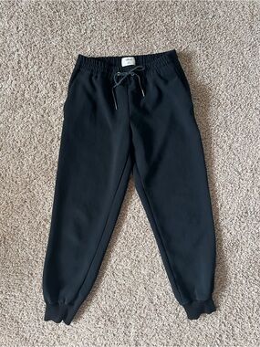 Aritzia Wilfred Black Elastic Waist Joggers